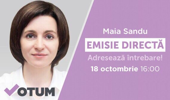 Adresează o întrebare Maiei Sandu.