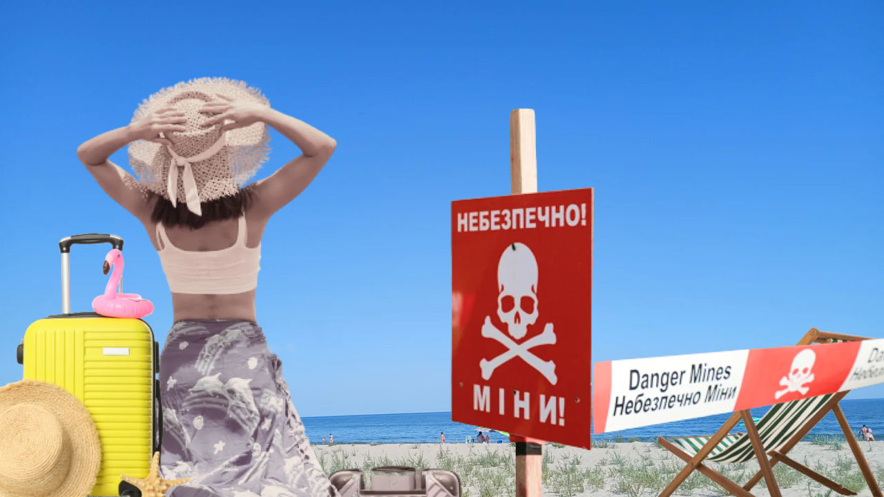 В Затоке, несмотря на заминированные пляжи, появились отдыхающие.