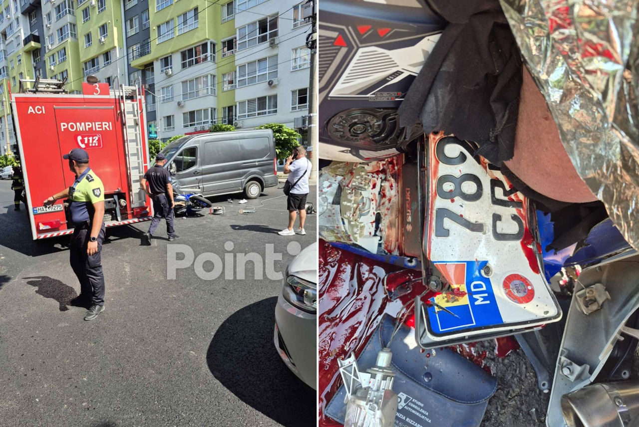 Accident pe strada Liviu Deleanu din Capitală: Un motociclist a murit.