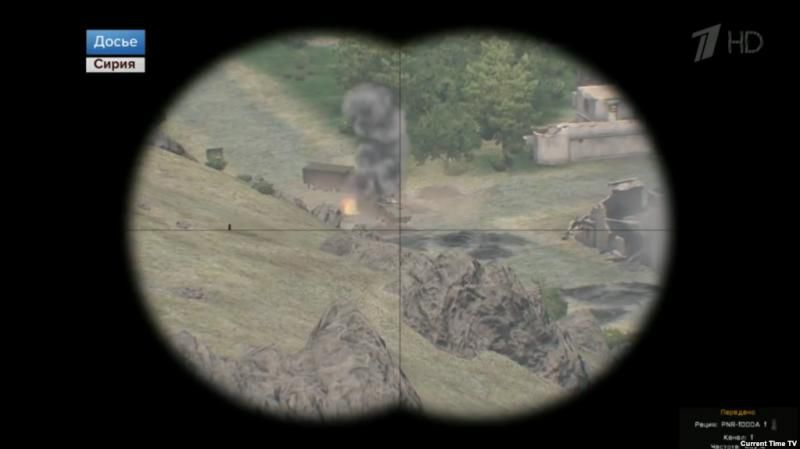 O nouă filmare de război cu capturi din jocuri video în Rusia. Foto: Digi24