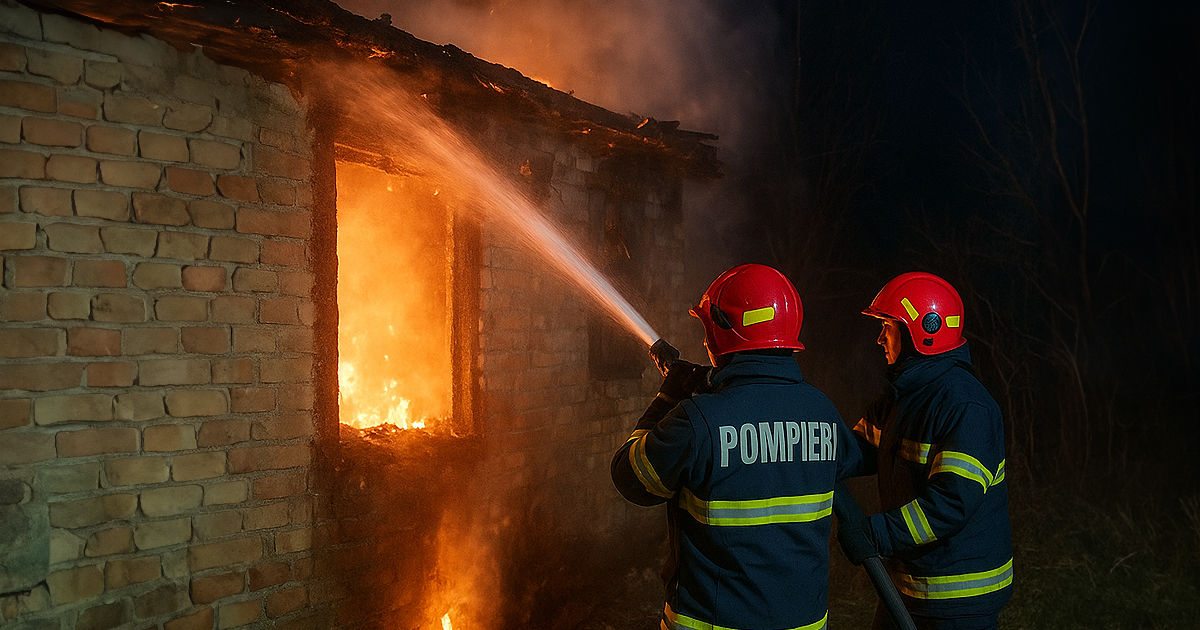 Cadavrul unui bărbat, găsit în timpul stingerii unui incendiu într-o casă din satul Pererâta.