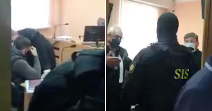 Скандал в суде Чекан: Адвокату Стояногло не разрешили поговорить с ним наедине. Коллаж: Point.md