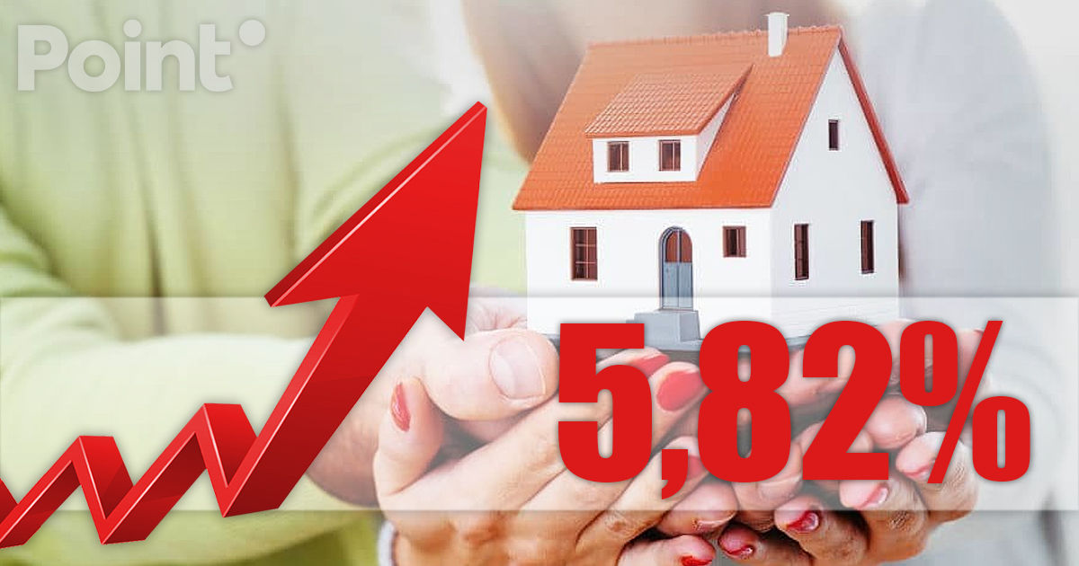 Rata dobânzii la creditele Prima Casă crește până la 5,82%.