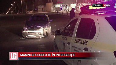 Maşini spulberate în intersecţie. Detalii despre accident. Foto: captură video