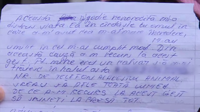 Infirmierul care a ucis-o pe iubita asistentă a scris două bilete de adio. Foto: ProTV