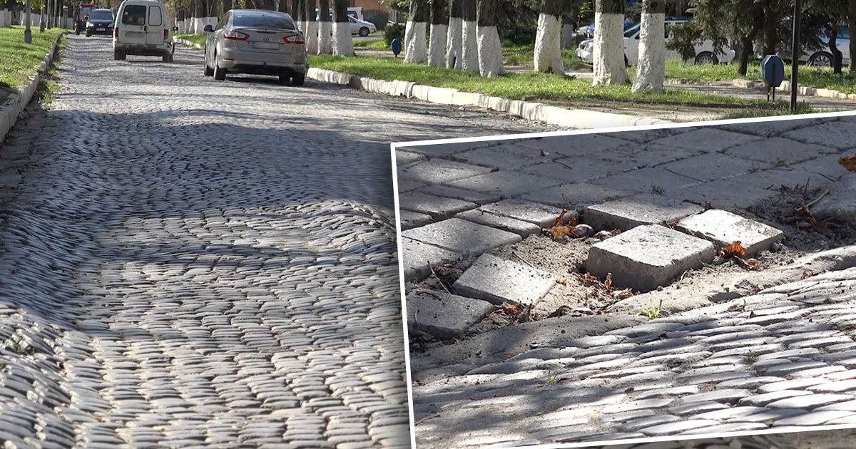 В Фалештах не могут начать ремонт мощенной дороги: Деньги есть, специалистов нет. Коллаж: Point.md
