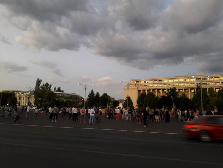 В Румынии протестую против нового закона о юстиции.