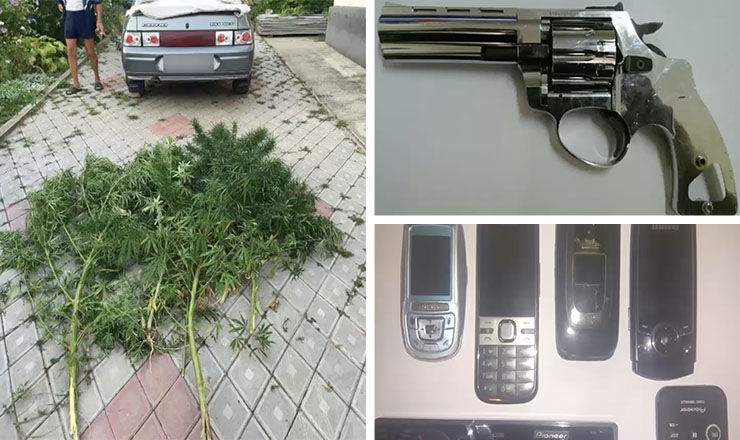 Droguri, arme şi bunuri furate, ridicate de poliţişti la Ciocana. Foto: politiacapitalei.md