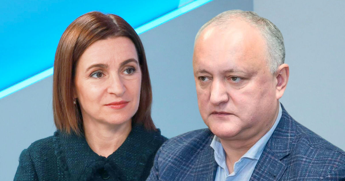 Додон: Где та Санду, которая ходила по улицам, на рынки? Она боится людей. Коллаж: Point.md
