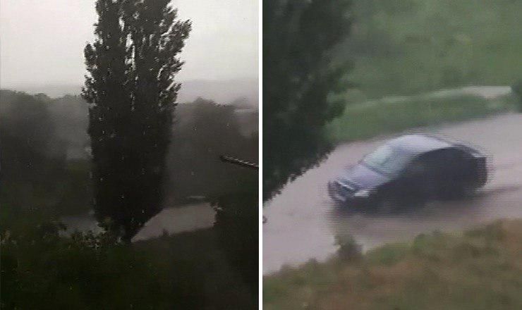 В Бельцах сильный ливень затопил ряд городских улиц.