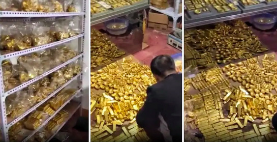Китайский чиновник прятал в подвале 13,5 тонны золота в виде слитков.