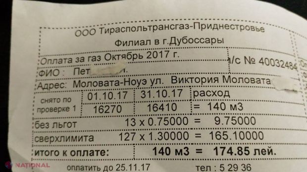 Prețul gazelor în Transnistria. Locuitor: Dați foc la MoldovaGaz