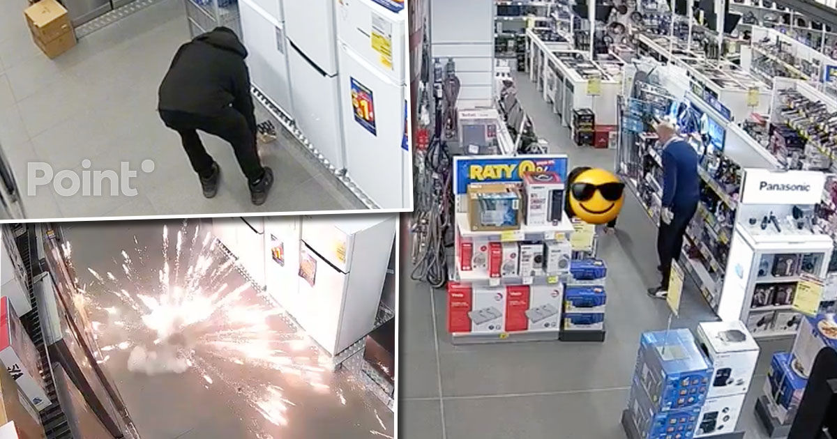 В Польше воры подожгли фейерверки в магазине, чтобы украсть игровой джойстик.