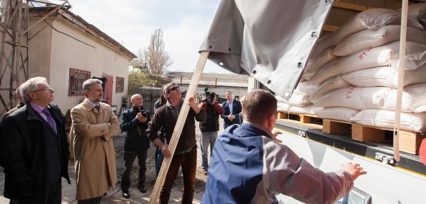 Începe distribuirea ajutoarelor românești. Foto: gov.md