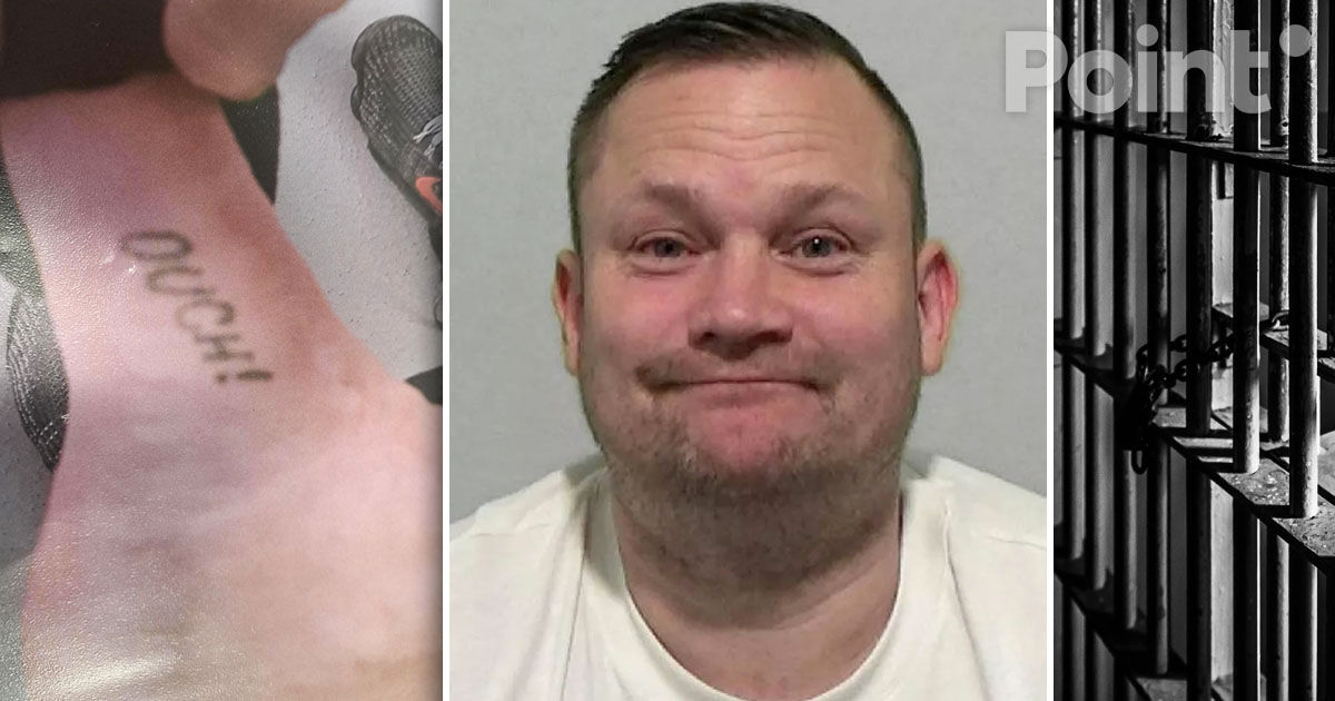 Un infractor, găsit în Marea Britanie datorită unui tatuaj amuzant pe picior.