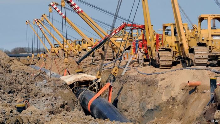 Строительство газопровода OPAL.