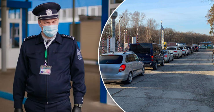 Растет транспортный поток на КПП Крива-Мамалига: Погранполиция рекомендует другие пункты. Коллаж Point.md.
