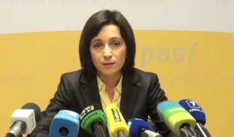 Liderul Partidului Acțiune și Solidaritate, Maia Sandu.