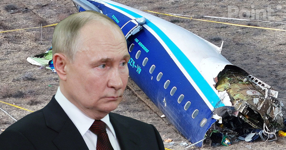 Путин: Рядом с самолетом AZAL взорвались две ракеты российской ПВО.