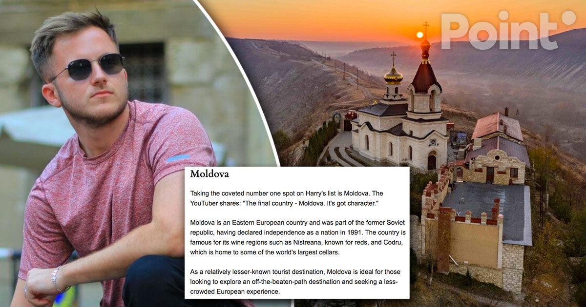 Un blogger britanic a numit Moldova cea mai subestimată țară din lume.