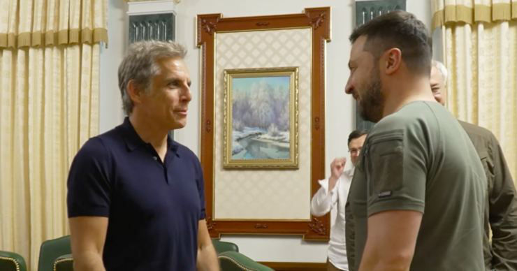 Актер Бен Стиллер встретился с Владимиром Зеленским.
