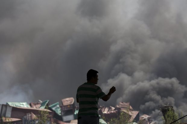 На юге Китая прогремел 18-й взрыв за два дня. Фото: Reuters.com