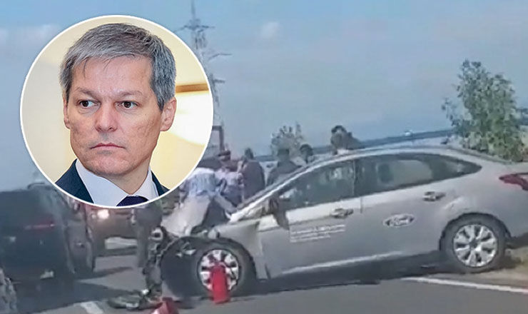 Dacian Cioloş şi soţia sa, implicaţi într-un accident rutier.