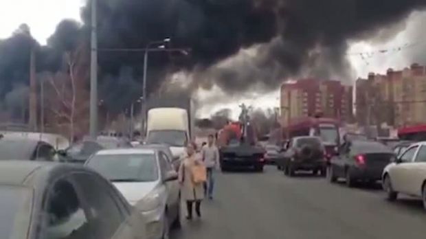 Incendiu la mall în Rusia: O persoană a murit, mai multe au fost rănite. Foto: romaniatv.net