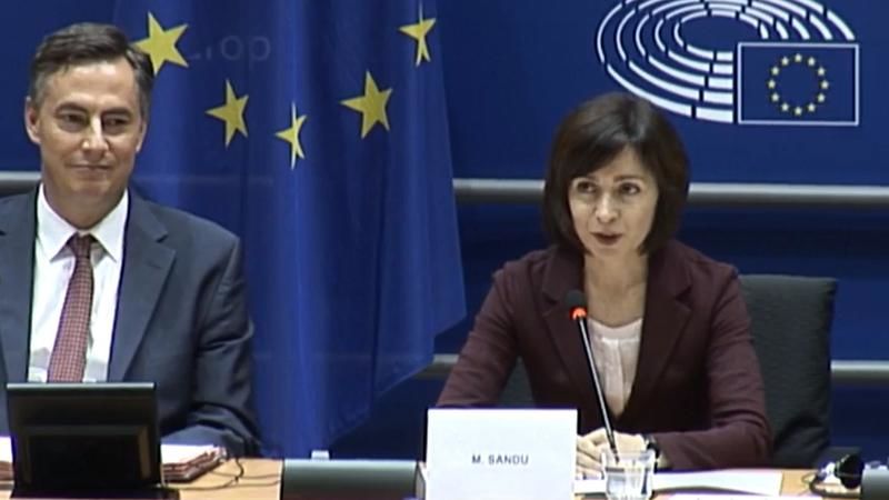 Майя Санду приняла участие в дебатах в Европарламенте.