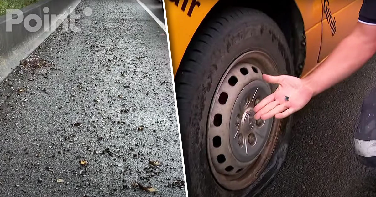 350 de mașini și-au perforat anvelopele în Australia din cauza unui camion cu deșeuri metalice.