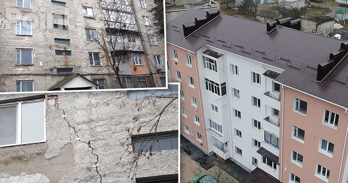 La Șoldănești a fost consolidat un bloc de locuințe care risca să se prăbușească.