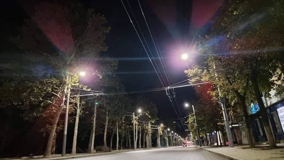 В Кишинёве продолжается модернизация уличного освещения.