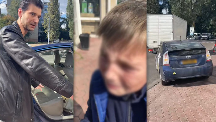 В Кишиневе таксист агрессивно вел себя по отношению к женщине и ребенку.