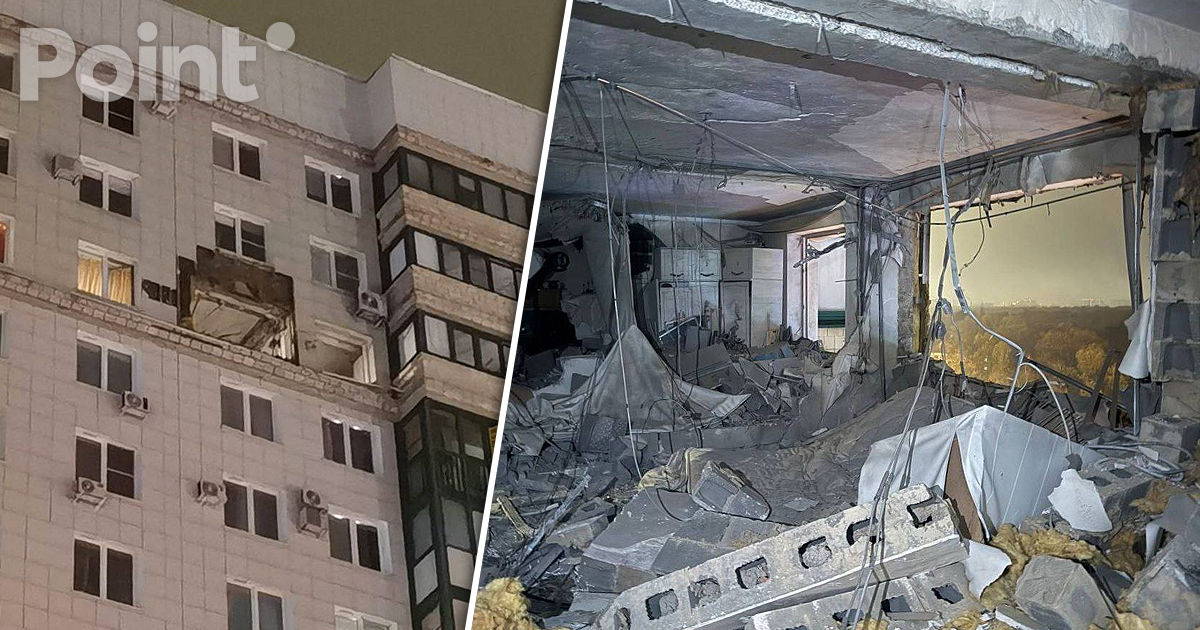 O dronă a lovit un bloc de locuințe din Krasnogorsk.