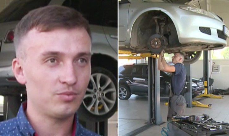 Благодаря гранту в размере 3 000 евро от ЕС и деньгам, которые он накопил, Александр купил оборудование, необходимое для автосервиса. 