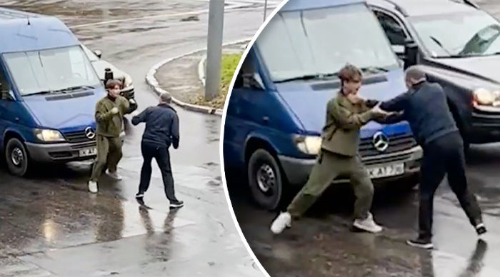 В Кишиневе два водителя подрались на дороге.