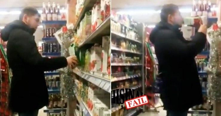 В Кишиневе покупатель попробовал сок в магазине и вернул его на полку.