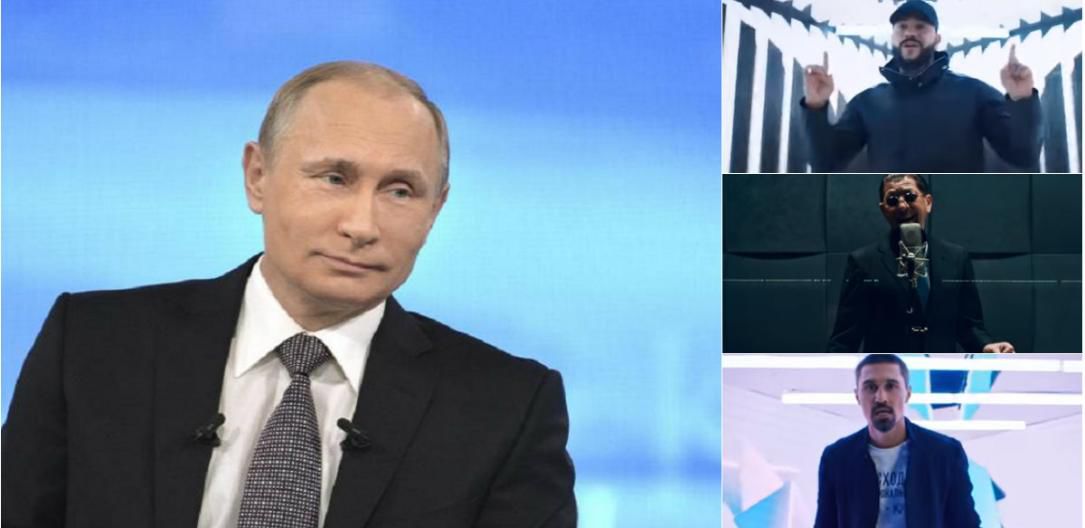 Timati, Dima Bilan și Grigori Leps au lansat o piesă pentru a-l susține pe Putin. 