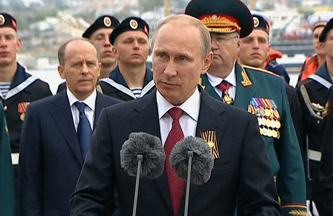 Это первый визит Путина в Крым с момента его присоединения к России.  Фото: ria.ru
