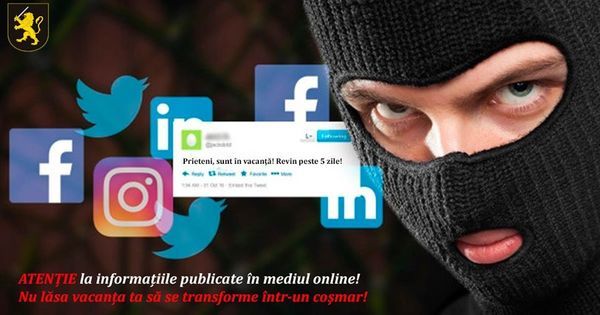 Предупреждение полиции: Не размещайте фотографии из отпуска на Facebook.