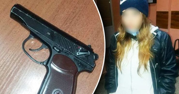 В столице карабинеры задержали девушку с пневматическим пистолетом. Коллаж: Point.md