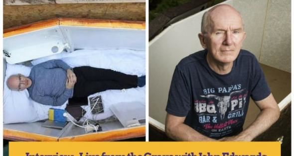 Un bărbat din Irlanda a fost îngropat de viu pentru trei zile pentru a transmite live din mormânt. Foto: classichits.ie