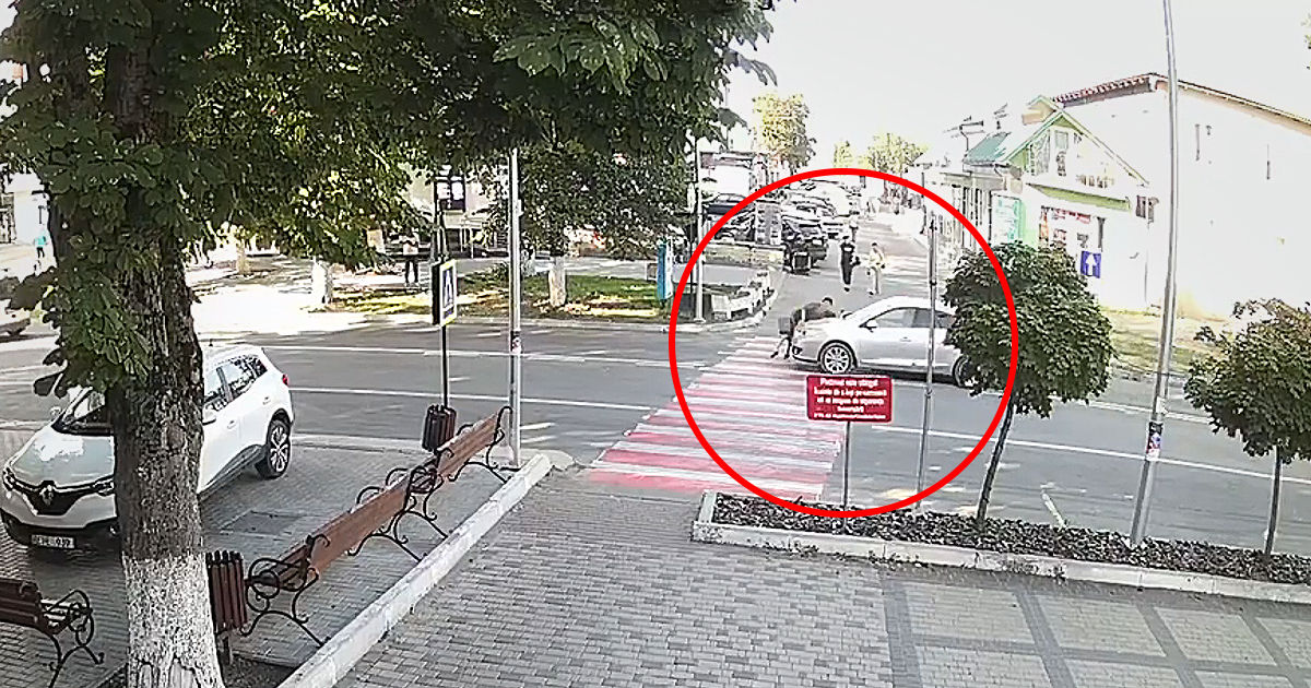 Accident la Edineț: O femeie, lovită în plin de o mașină și aruncată la câțiva metri.