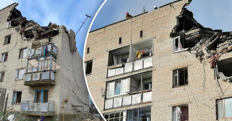 В Николаевской области в результате взрыва газа разрушены 2 этажа дома. Коллаж: Point.md