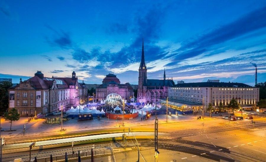Город Хемниц в Германии.