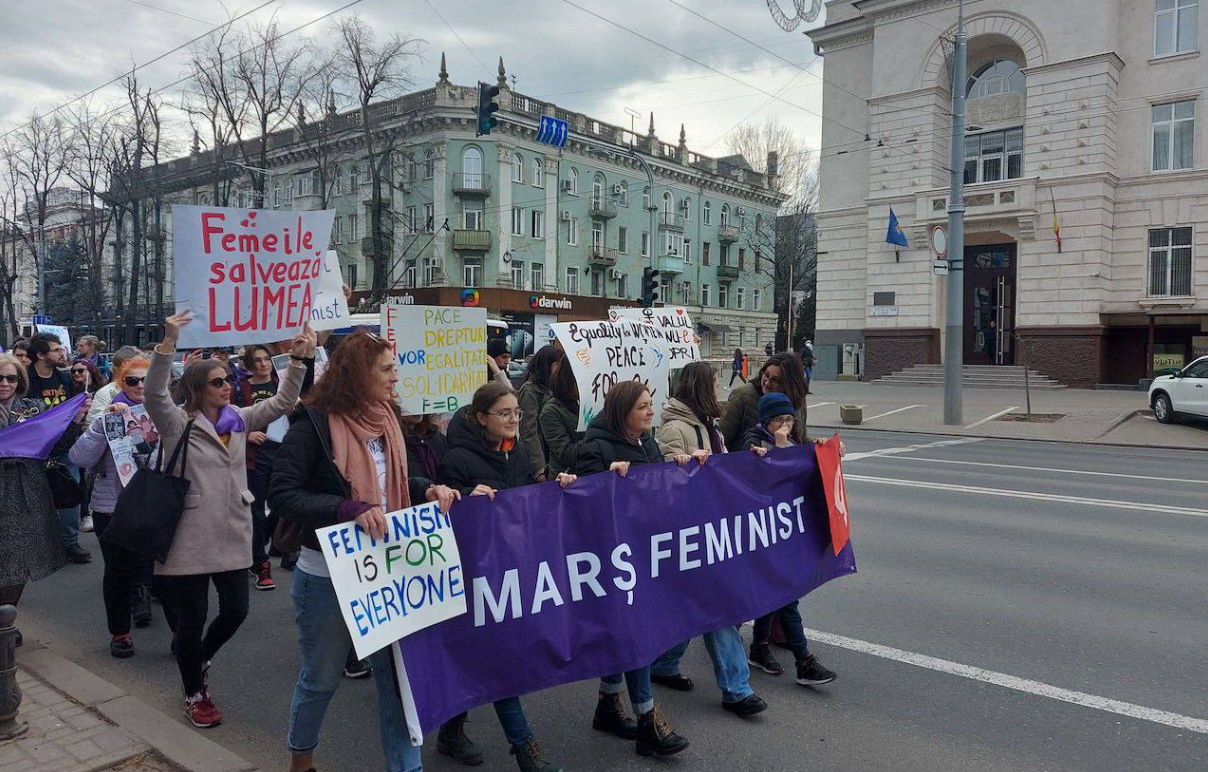В центре Кишинева на время Марша феминисток частично перекроют движение.