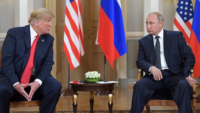 Президент США Дональд Трамп и президент России Владимир Путин.