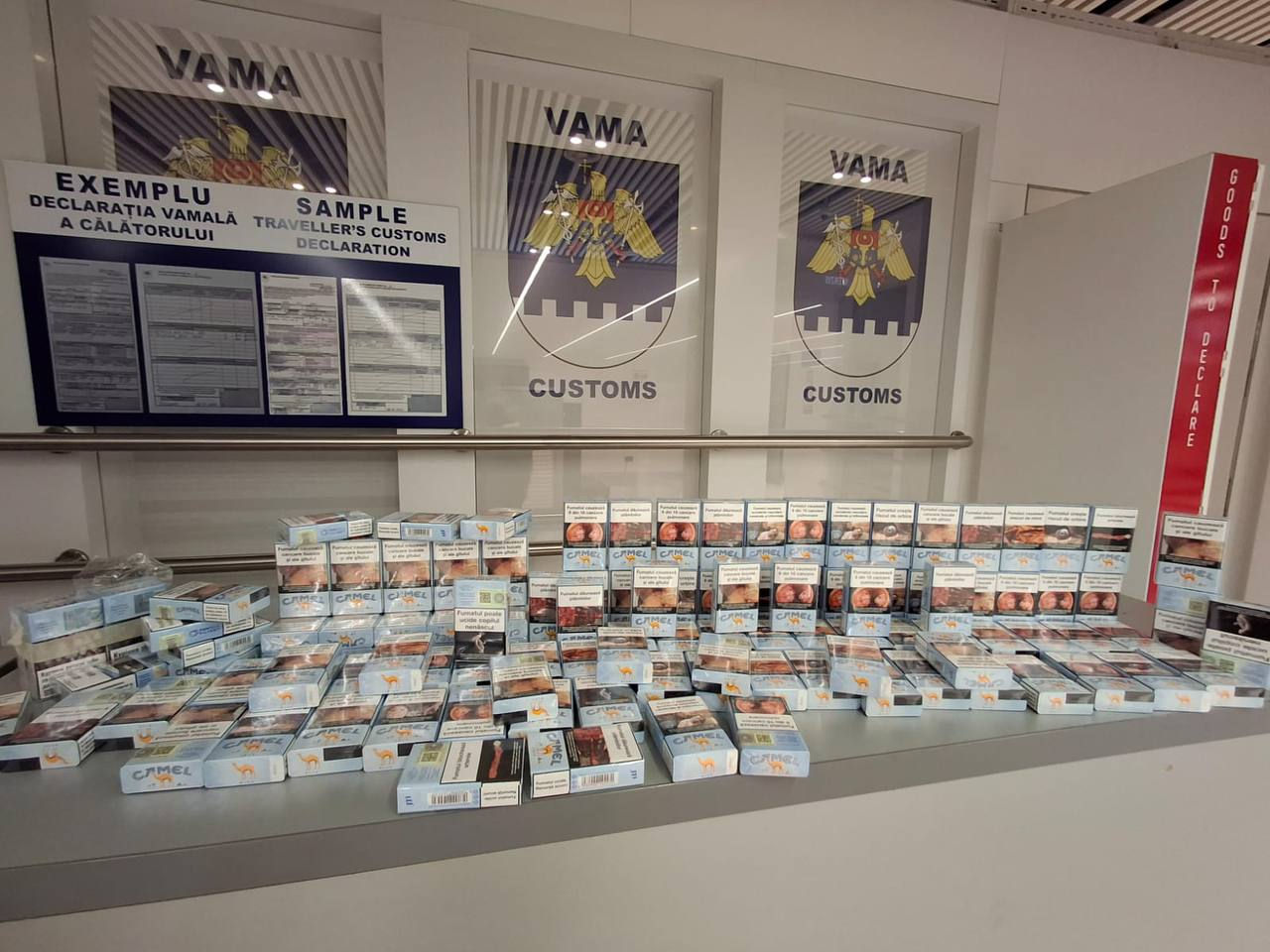 120 de pachete de țigări, depistate în bagajul unui cetățean israelian la Aeroport.