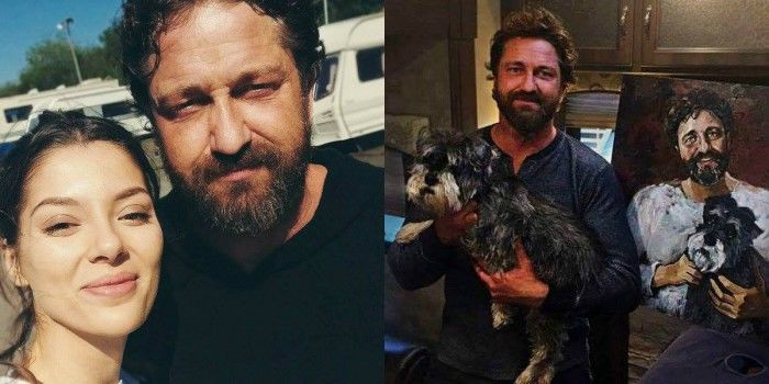 Moldoveancă surprinsă pe platoul de filmări alături de actorul Gerard Butler. Foto: unimedia