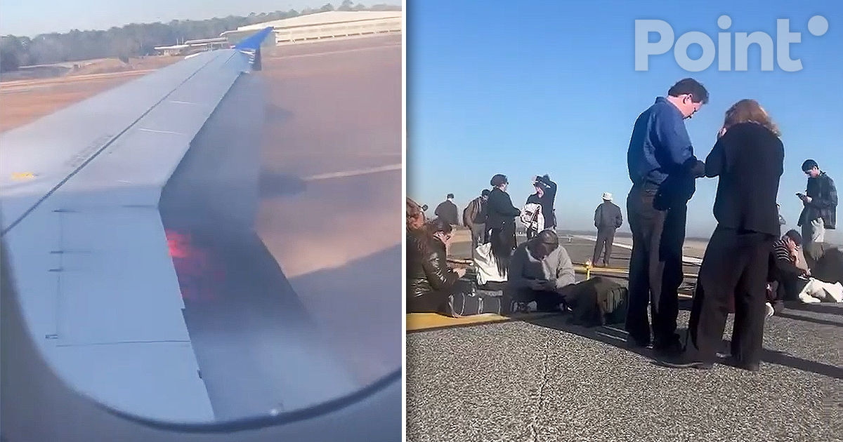Самолет United Airlines загорелся при взлете в аэропорту Хьюстона.